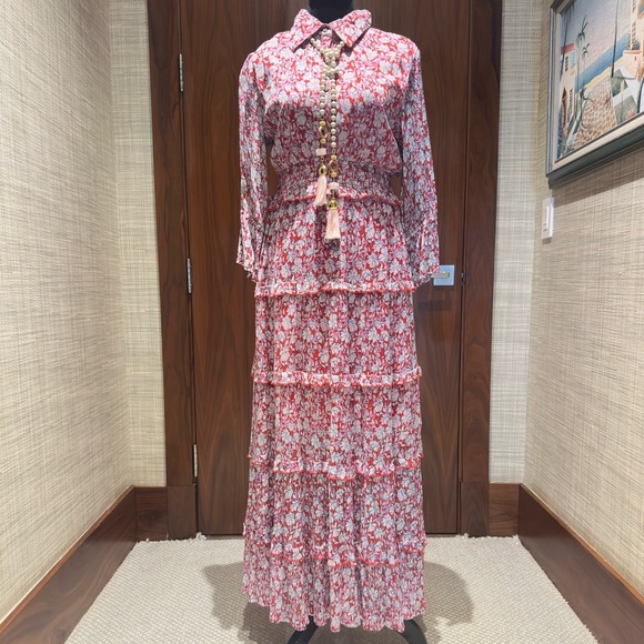 RAGA Red and White Floral Dress - Picture 1 of 7